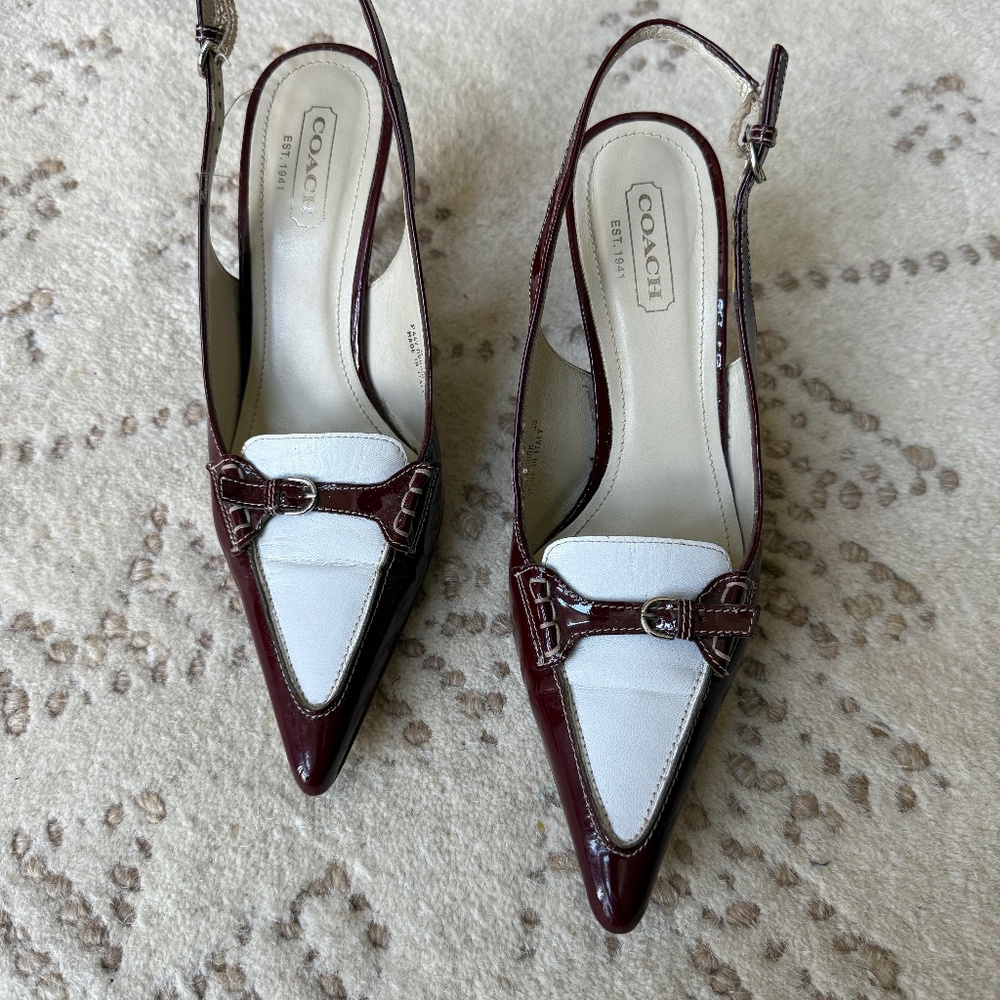 COACH Patent leather Spectator Sling-backs
